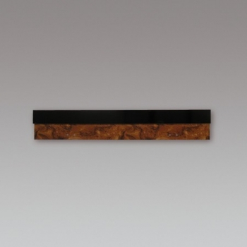 Cabinet sidewall rear bottom part for Table Soccer with top glass