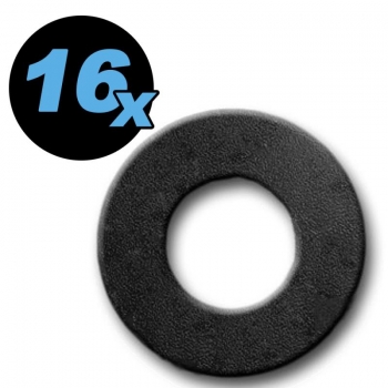 Gleitring Metall schwarz universal, 16 Stück