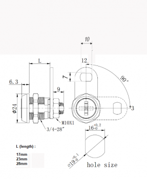 Schloß Xlock KA 5/8" (16 mm)