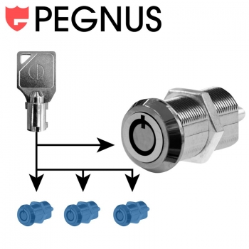 Schloss Druckzylinder Pegnus KA C1403 Länge 22 mm - 7/8" mit 7 mm Stift