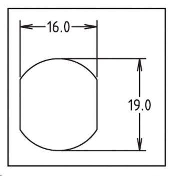 Tumbler Key Lock KD 16,00 mm - 5/8" black