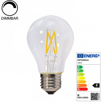 LED Birne E27 6W 230 Volt A60 Birne Glas 600 Lumen dimmbar