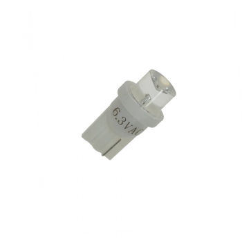 Flipper LED 6,3 Volt klare konkave Linse  140° T10 Wedgbase