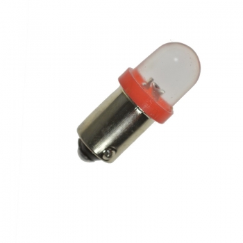 Flipper LED BA9S 6,3 Volt AC klare runde Linse 40°