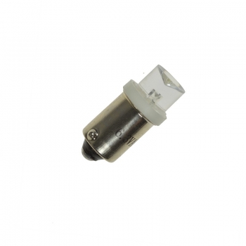 Flipper LED BA9S 6,3 Volt AC klare konkave Linse 140°