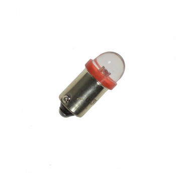 Flipper LED BA9S 6,3 Volt AC klare runde kurze Linse 90°