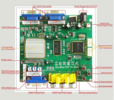 CGA/EGA/YUV zu VGA HD-Konverter-1