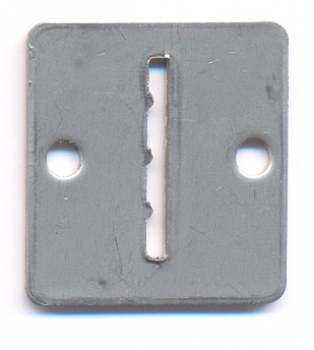 Token entry plate metal FH-A10 32x35mm grooved token A10