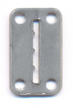 Token entry plate metal FF-A10 20x34mm grooved token A10