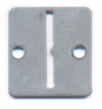 Token entry plate metal FH-A2 32x35mm grooved token A2
