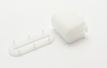 Returnbutton and coin insert white