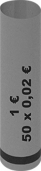 Coin sleeves for coin counting devices or for manual filling 50 x 0,02 Euro