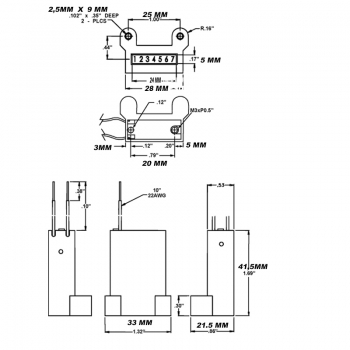 Preview: Electromechanical meter 7 digit 24 VDC with diode