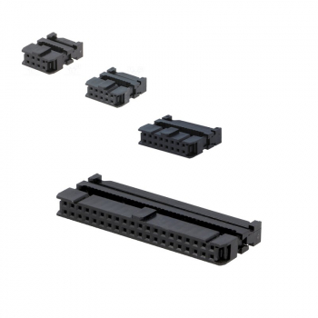 IC socket for ribbon cable dual-inline 8-28 pin