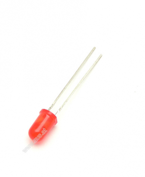LED; 3mm; rot; 8,6÷30mcd; 45°; Front: gewölbt