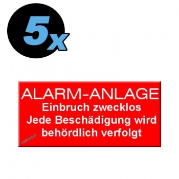 Self-adhesive sticker Alarmanlage