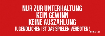 Aufkleber, Nur zur Unterhaltung, 35x105mm