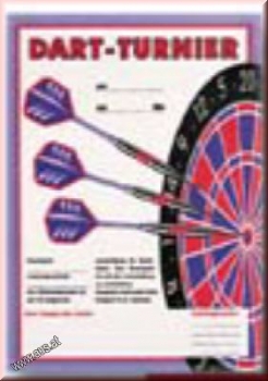 Promotional poster for darts tournament