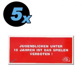 Aufkleber Jugendlichen unter 18 Jahren