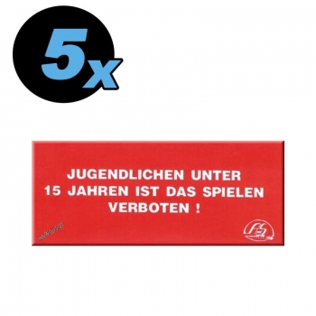 Self-adhesive sticker Jugendlichen unter 15 Jahren