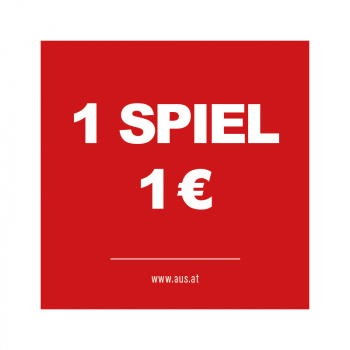 Aufkleber, 1 Spiel 1 Euro, 50 x 50 mm