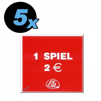 Aufkleber 1 Spiel 2,- Euro