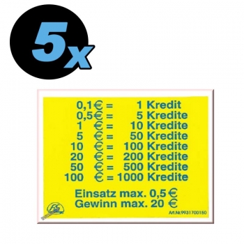 Self-adhesive sticker 1 Punkt = 0,10 Euro