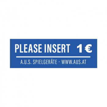 Self adhesive sticker 1 Euro 30 x 10 mm 5 pieces