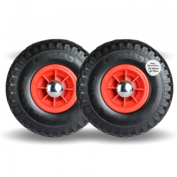 Rad Bollerwagen Reifen &  Radbefestigung Sackkarre Ersatzrad Vollgummi pannensicher