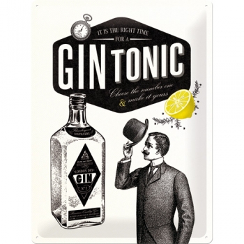 Blechschild - Gin Tonic - 30x40 cm