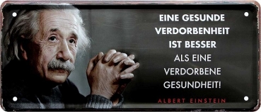 Metal sign  28x12 cm Gesunde Verdorbenheit ist besser als.