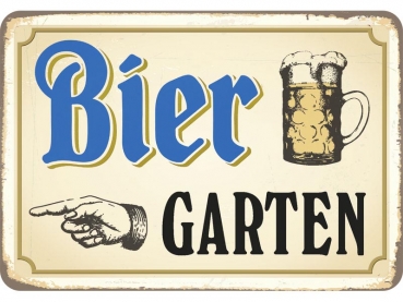 Hänge Blechschild Biergarten