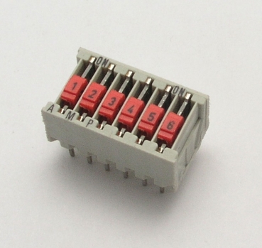 DIP Switch 6 fach Printeinsatz