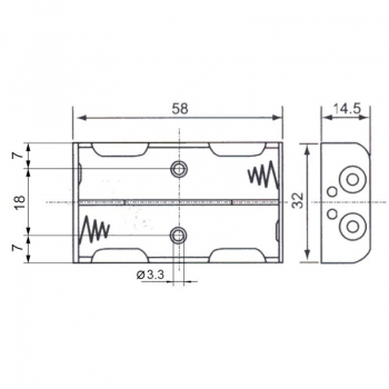 Batteriehalter passend für 2x Mignon (AA)