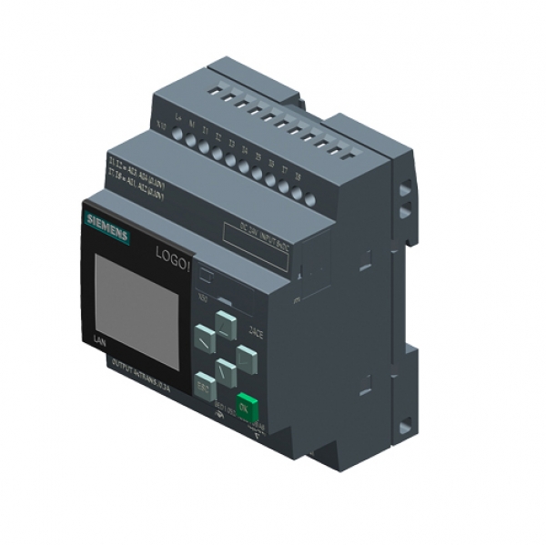 LOGO 8 Basic mit 6-zeilig. LCD-Display, Tasten, Ethernet, 12/24 RCE DC 12-24 V