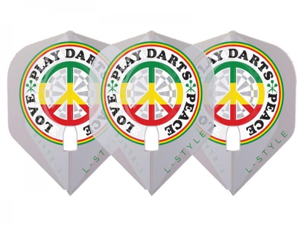 L-Style Flight Set (3 Stk) Signature Champagne Flight: L1PRO Standard Deta Hedman v4 Transparent Weiß