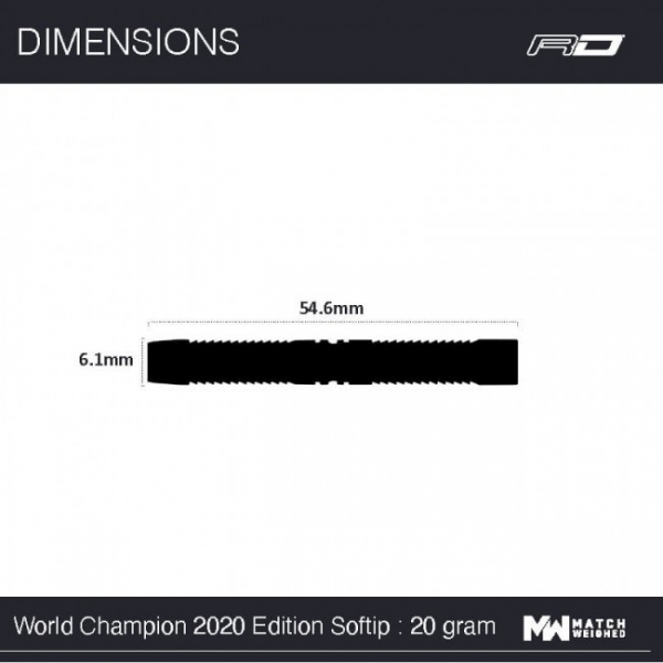 Dartset (3 Stk) World Champion 2020 Peter Wright Snakebite