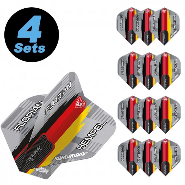 4 Flight Sets (12 pcs) Prism Delta Florian Hempel gray