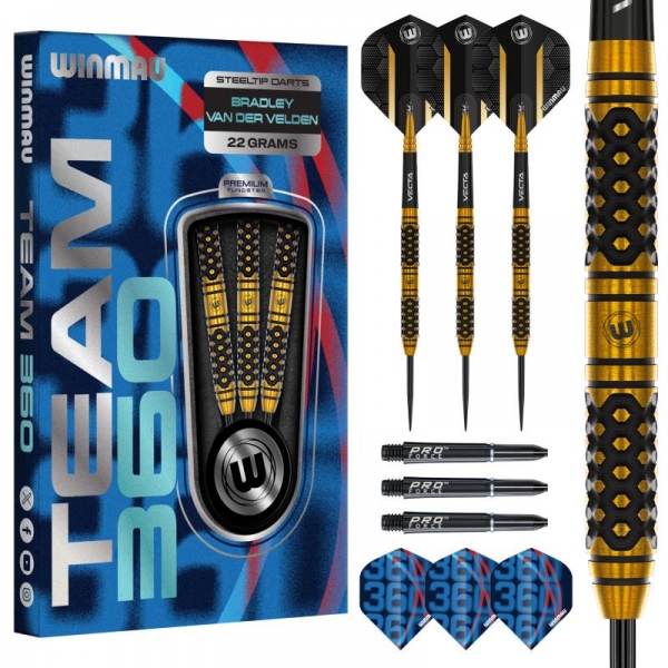 22g Steel Dartset Bradley van der Velden Team 360