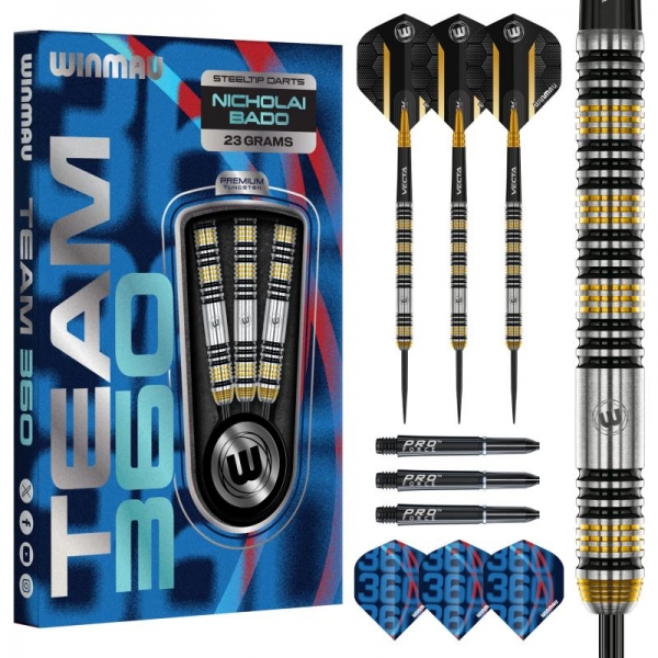 23g Steel Dartset Nicholai Bado Team 360