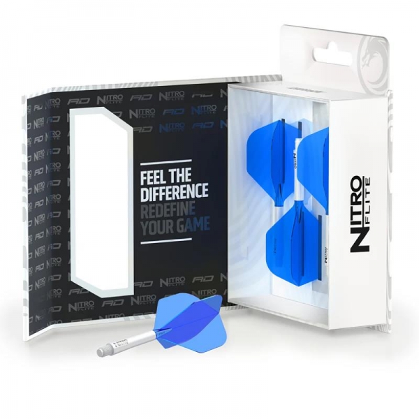 Red Dragon Nitro Flite – Schaft Weiß & Flight Blau (Form 02)