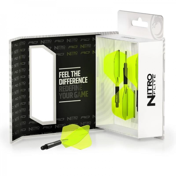 Red Dragon Nitro Flite – Schaft Schwarz & Flight Gelb (Form 02)