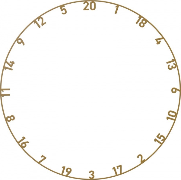 Dartboard Zahlenring Metal Nummern Ring färbig Set 5 Stück