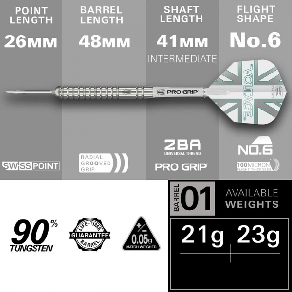 Steel Darts (3 pcs) Rob Cross Voltage