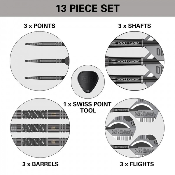 Steel Dartset (3 Stk.) Dimitri van den Bergh 90%  x  Echo SP 2024