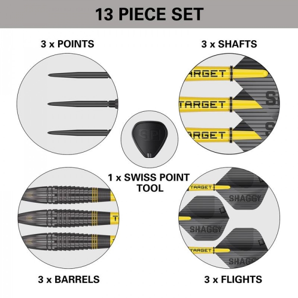 Steel Dartset (3 Stk.) Scott Williams Black 90% SP 2024