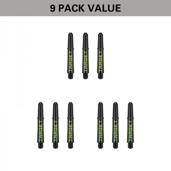 Schaftset (9 Stk) Nylon Pro Grip TAG schwarz & grün 2BA