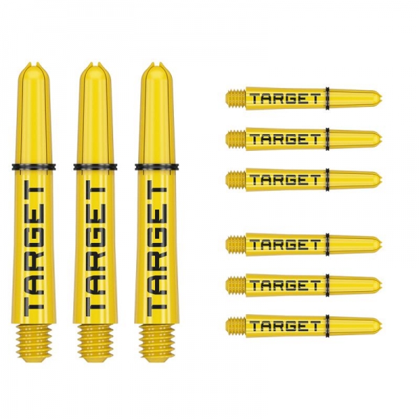 Shaft set (9 pcs) Nylon Pro Grip TAG yellow & black 2BA