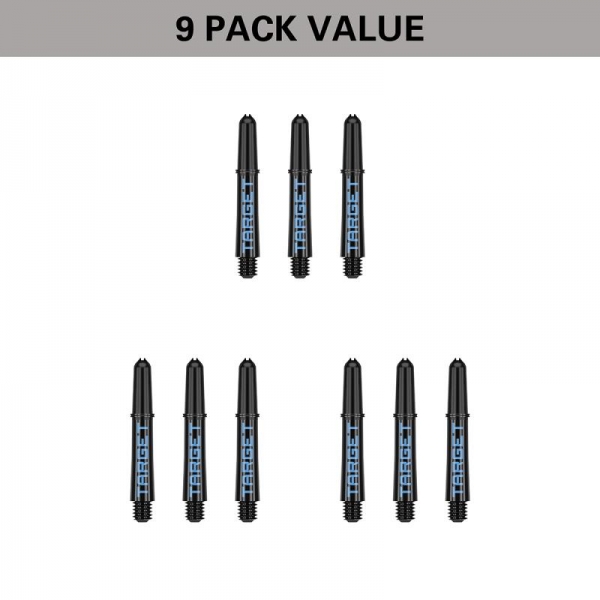 Shaft set (9 pcs) Nylon Pro Grip TAG black & blue 2BA