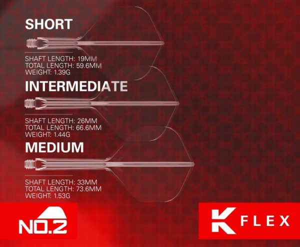 K-FLEX (3 pcs) Flight & Shaft (No 2) black polished